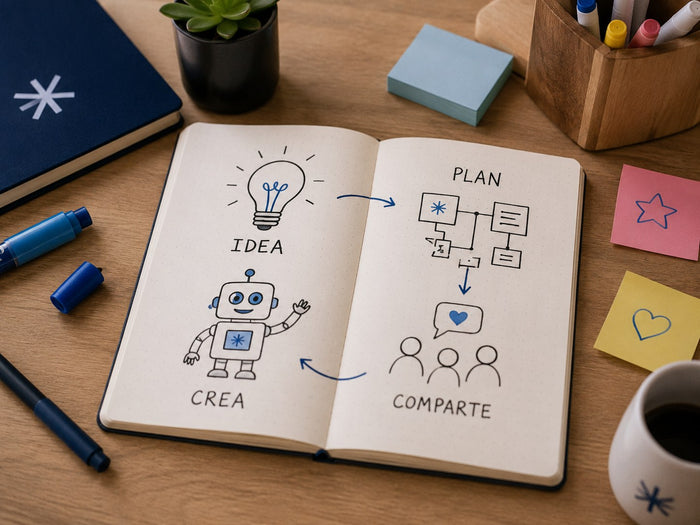 Idea, plan, crea, comparte
